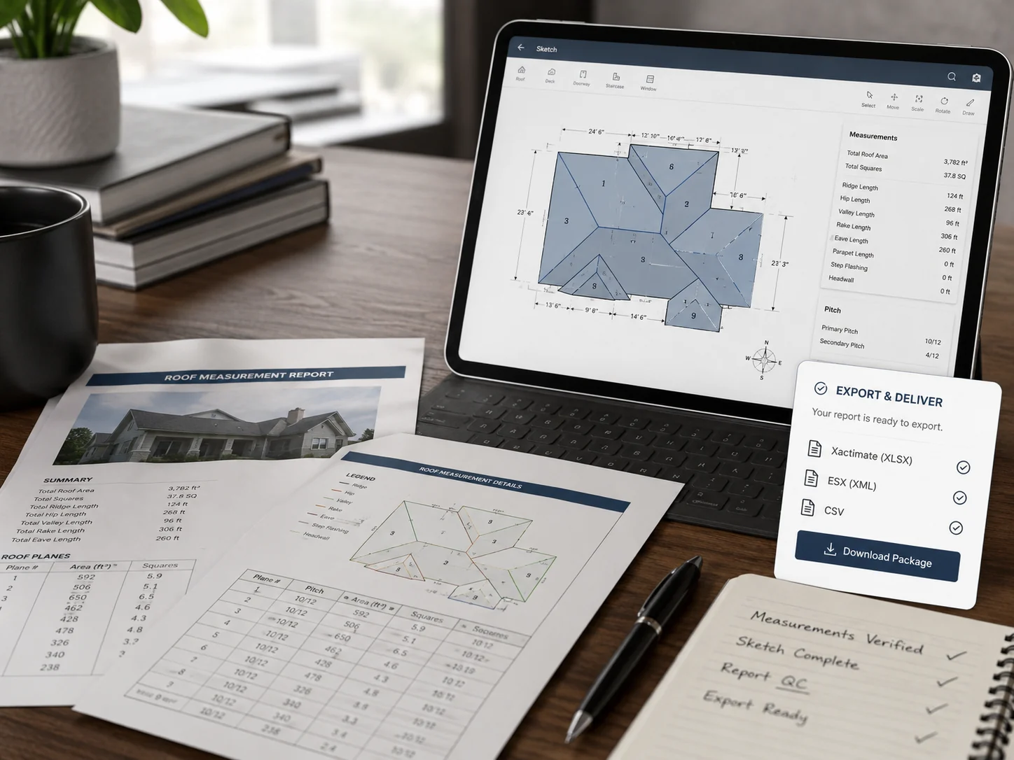 Professional roof measurement blog hero image