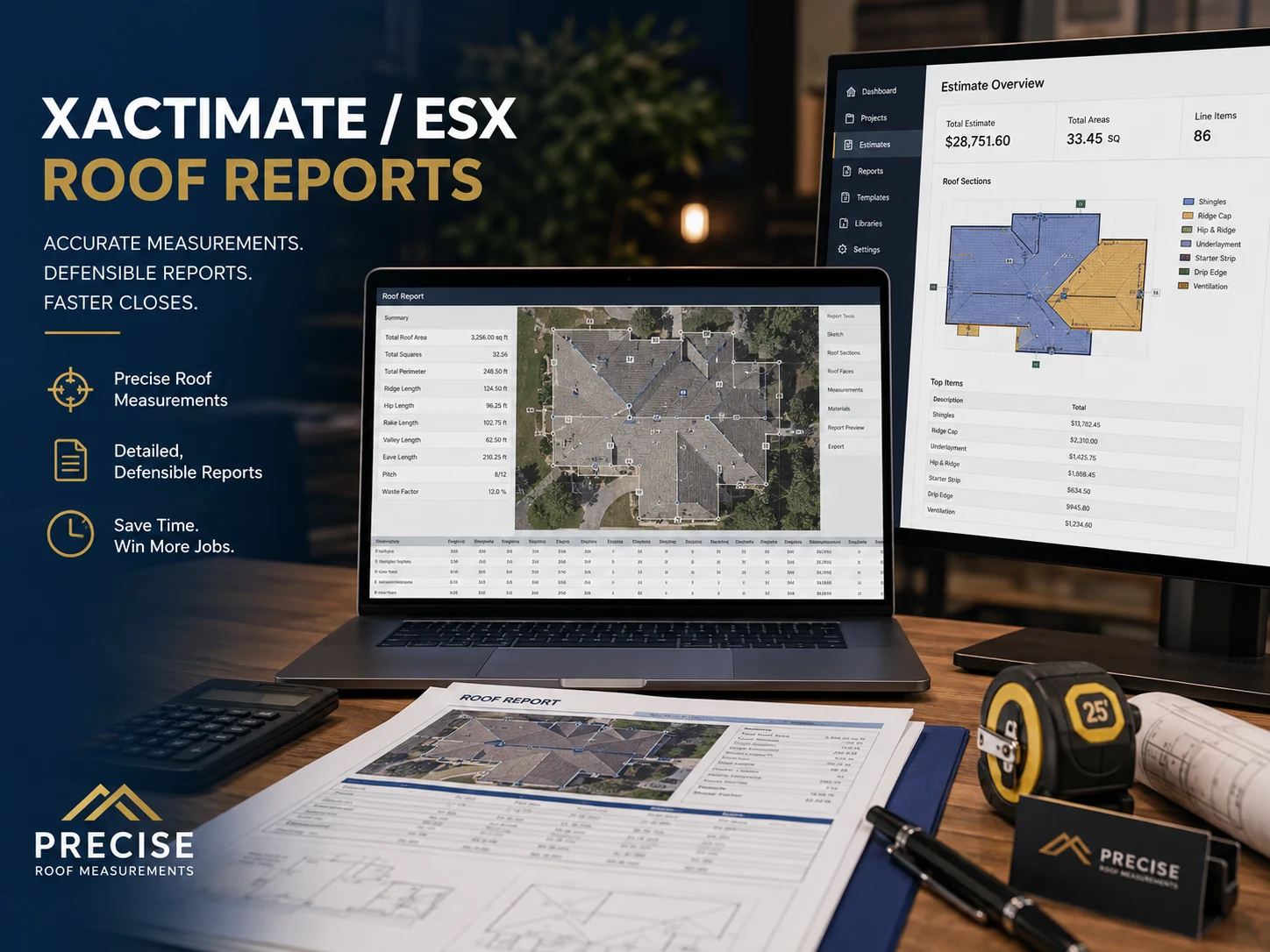 ESX Roof Reports for Xactimate